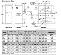 Dimensional Drawing for Evolution Water Heaters